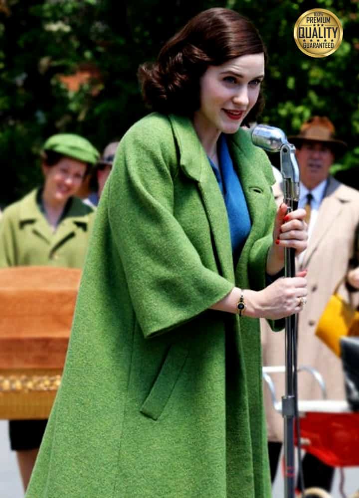 The Marvelous Mrs. Maisel Rachel Brosnahan Green Trench Coat